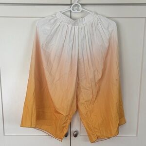 SHEIN Orange and White Gradient Women's Bermudas